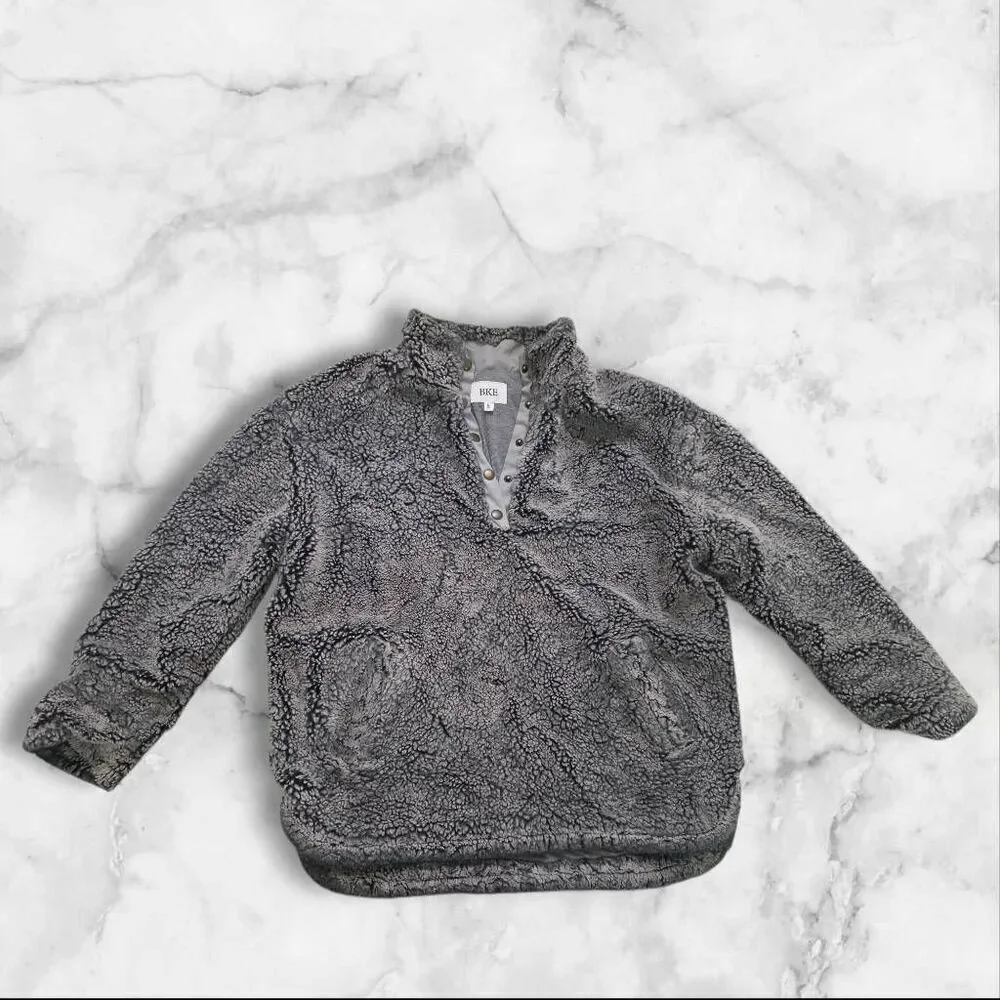 BKE Sherpa Jacket Gray Size Medium